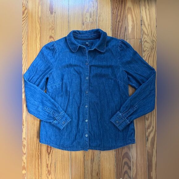 Boden Chambray Button-down Top - Picture 1 of 8